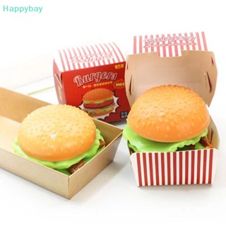 &lt;Happybay&gt; ของเล่นบีบสกุชชี่ รูปแฮมเบอร์เกอร์ ไอออน 3D คลายเครียด ของขวัญ สําหรับผู้ใหญ่