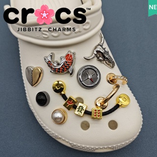 Jibbitz crocs charms หัวเข็มขัดโลหะ คุณภาพสูง อุปกรณ์เสริม สําหรับตกแต่งรองเท้า DIY 2023