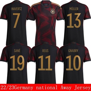 เสื้อกีฬาแขนสั้น ลายทีมชาติฟุตบอล Gnabry Sane NP2 22-23 World Cup Germany Away Football Jersey Reus Havertz Muller PN2 สําหรับผู้ชาย และผู้หญิง