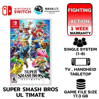 COINSคืน15%⚡FB9JMZV6⚡ NINTENDO SUPER SMASH BROS ULTIMATE SWITC แผ่นเกมส์ JOY-CON ของแท้จากศูนย์