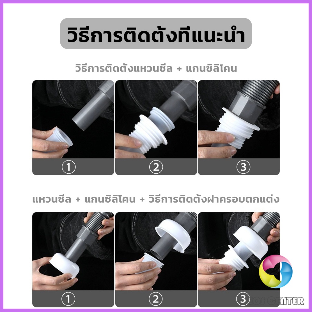 E.C. สายน้ำทิ้งเครื่องซักผ้า ท่อน้ำทิ้งเครื่องซักผ้า รูปที่ 5