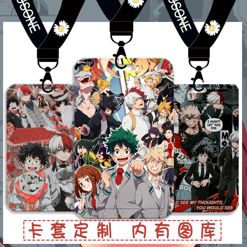 อะนิเมะ My Hero Academia Student School ID Campus ID Card Holder Meal Card MRT Card Personal Identit