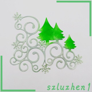 [Szluzhen1] แผ่นแม่แบบโลหะ ตัดลายต้นคริสต์มาส DIY สําหรับตกแต่งสมุด อัลบั้ม กระดาษ งานฝีมือ