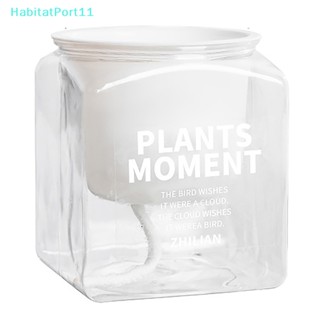 Habitatport กระถางต้นไม้ ทรงสี่เหลี่ยม ดูดซับน้ําได้ดี สร้างสรรค์ สําหรับตกแต่งบ้าน ออฟฟิศ 1 ชิ้น