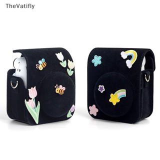 [TheVatifly] เคสกระเป๋าใส่กล้อง แบบพกพา พร้อมสายคล้องไหล่ ปรับได้ สําหรับ Fujifilm Instax Mini 12 Felt 1 ชิ้น