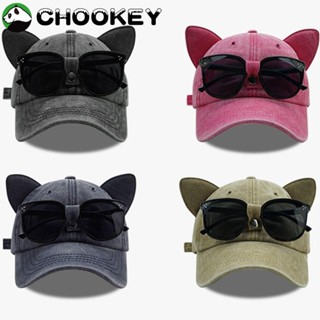 Chookey หมวกเบสบอล ผ้าฝ้าย ปรับขนาดได้ สไตล์ฮิปฮอป แฟชั่นเรโทร สําหรับเด็กผู้หญิง Y2K