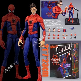 โมเดลตุ๊กตาฟิกเกอร์ Miles Morales Spider-Man: Across the Spider-Verse SV-Action PETER B.PARKER Miles Morales PS4 Iron Dolls Change Face Articulado Souvenir