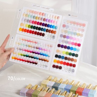 กาวติดเล็บ 70 สี ขนาดใหญ่ เป็นที่นิยม แฟชั่นฤดูใบไม้ผลิ และฤดูร้อน สําหรับตกแต่งเล็บ