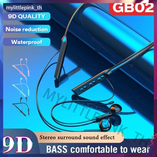 GB02 ชุดหูฟังบลูทูธแบบคล้องคอ BT5.0 Sports Sweatproof Headset Waterproof Sports Headset