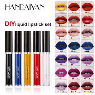 ชุดลิปสติก เนื้อแมตต์ กันน้ํา ติดทนนาน Diy
