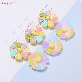 [Asegreen] สติกเกอร์เรซิ่น รูปการ์ตูนดอกไม้ กันฝน ขนาดเล็ก สีเรืองแสง DIY สําหรับตกแต่งโทรศัพท์มือถือ แก้วน้ํา 2 ชิ้น