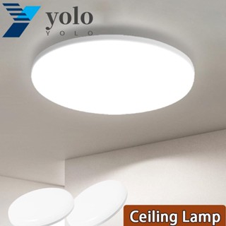 Yolo โคมไฟเพดาน 20/24W 220V ไฟเพดาน บางพิเศษ ไฟกลม LED ทางเดิน