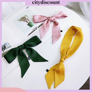 &lt;CT&gt; กระเป๋าถือ ผ้าพันคอ ริบบิ้นโพลีเอสเตอร์ ทนต่อการสึกหรอ สีพื้น สําหรับผู้หญิง