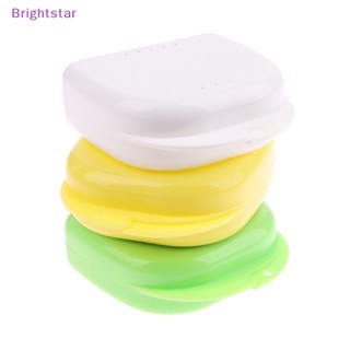 Brightstar กล่องเก็บฟันปลอม ขนาดเล็ก พร้อมกระจก เพื่อสุขอนามัย สําหรับดูแลช่องปาก