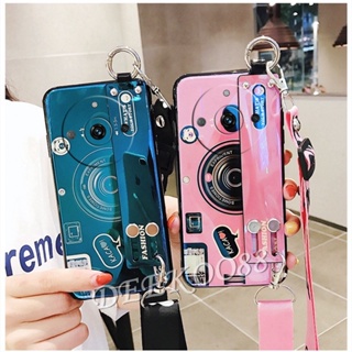 ใหม่ เคสโทรศัพท์มือถือ ลายกล้องถ่ายรูปน่ารัก พร้อมสายคล้องข้อมือ และสายคล้อง สําหรับ Realme 11 Pro+ Pro Plus 5G C53 NFC 4G Realme11 11Pro Realme11Pro+ 2023