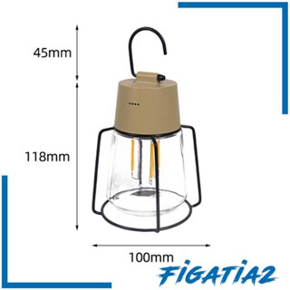 [Figatia2] โคมไฟปิกนิก กันน้ํา แบบพกพา สําหรับตั้งแคมป์ เดินป่า ผจญภัย