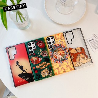 เคสโทรศัพท์มือถือแบบใส ลายสิงโต King CASETiFY สําหรับ Samsung Galaxy S20 S21 S22 S23 Ultra S20+ S21+ S22+ S23 Plus