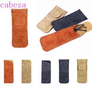 Cabeza กระเป๋าใส่แว่นตา หนัง PU ผ้ากํามะหยี่ ทรงสี่เหลี่ยมผืนผ้า แบบพกพา สีพื้น สําหรับผู้หญิง และผู้ชาย