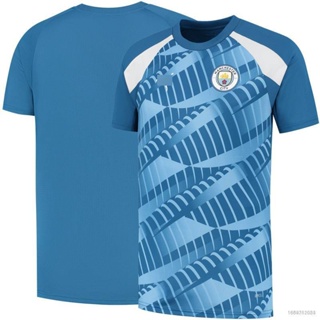 เสื้อยืดแขนสั้น ลายทีมฟุตบอล Manchester City Jersey Pre Partita NP2 2023-2024 พลัสไซซ์ PN2