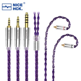 Nicehck PurpleSE สายเคเบิ้ลเสียงหูฟัง นําเข้า FURUKAWA ทองแดง 3.5 2.5 4.4 มม. MMCX 0.78 มม. 2Pin สําหรับ M5 Zetian Wu 8 เส้น