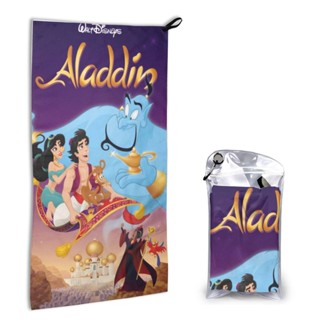 【พร้อมส่ง】Aladin And The Magic Lamp ผ้าขนหนูไฟเบอร์ แบบแห้งเร็ว พิมพ์ลาย ขนาด 40*80 ซม. สําหรับทุกเพศ