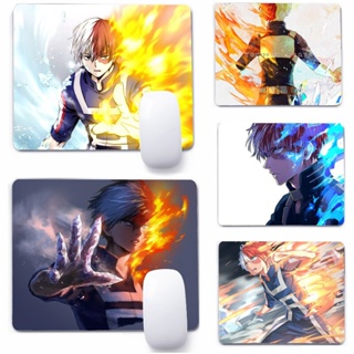 Shoto Todoroki My Hero Academia 22x18 ซม. แผ่นรองเมาส์ คอมพิวเตอร์ แผ่นรองเมาส์ ขนาดเล็ก กันลื่น แผ่นรองคีย์บอร์ด เดสก์ท็อป สํานักงาน แผ่นรองเมาส์