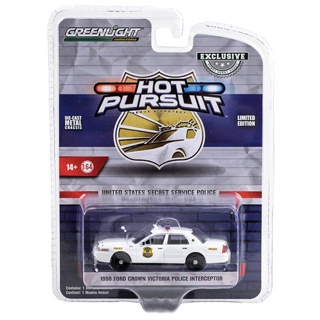 Greenlight 1/64 Exclusive Hot Pursuit Limited Edition 1998 Ford Crown Victoria Police Interceptor 43015-B