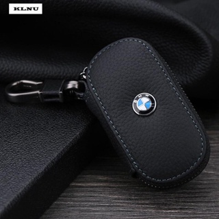 Klnu เคสกุญแจรถยนต์ แบบหนัง พร้อมกระเป๋าสตางค์ สําหรับ BMW E90 F10 F30 E34 F20 X5 E53 E30 X6 X1 X3 E46 E39 1 ชุด