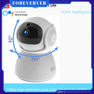 1080P 2.4G Wireless IP Tuya Smart Camera Dual Band WiFi การติดตามอัตโนมัติการตรวจจับเสียงความปลอดภัยกล้องวงจรปิดหน้าจอกล้องในร่ม fore