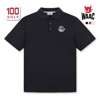 Waac เสื้อโปโล แขนสั้น พิมพ์ลายปีศาจ ปีศาจ ทรงบักเก็ต แฟชั่นฤดูร้อน สําหรับผู้ชาย