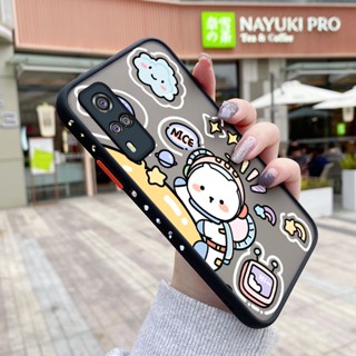 เคสโทรศัพท์มือถือแบบแข็ง ใส กันกระแทก ลายการ์ตูนอวกาศ มีลายด้านข้าง สําหรับ VIVO Y51 2020 Y31 2021 Y51A Y53s 4G