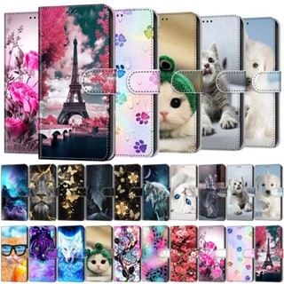 เคสโทรศัพท์มือถือหนัง ฝาพับ พร้อมช่องใส่บัตร และขาตั้ง สําหรับ Xiaomi Redmi 11 Prime 4G 10 10A 10C 9 9A 9C 9T 8 8A A1