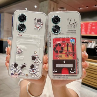 ใหม่ เคสโทรศัพท์มือถือ ซิลิโคน TPU กันรอยเลนส์กล้อง ลายการ์ตูนนักบินอวกาศ สําหรับ OPPO A38 A58 A78 NFC A98 4G 5G A38 OPPOA58 OppoA78 2023