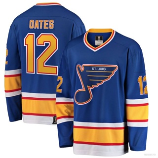 Qy NHL ST Louis Blues Jersey Adam Oates เสื้อยืด แขนยาว พลัสไซซ์