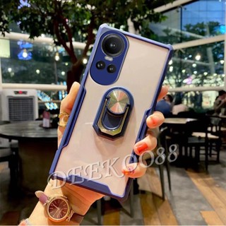 พร้อมส่ง เคสโทรศัพท์มือถือแบบใส กันกระแทก กันรอยกล้อง พร้อมที่ตั้งวาง สําหรับ OPPO Reno10 Pro+ Pro Plus 5G 4G Reno 10 10Pro Reno10Pro+