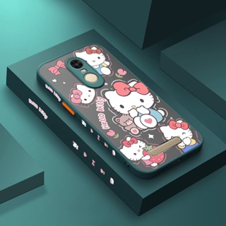 สําหรับ Xiaomi Redmi Note 3 Note 3 Pro Note 2 เคสการ์ตูน Hello Kitty รูปแบบ บาง ด้าน สี่เหลี่ยม ขอบ การออกแบบใหม่ กันกระแทก ฝ้า ใส เคสโทรศัพท์แข็ง