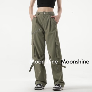 Moon  กางเกงขายาว คาร์โก้ กางเกง เชือกอเมริกันคลาสิค Cargo pants 2023 NEW High quality Trendy ทันสมัย Chic A20M02Q 36Z230909