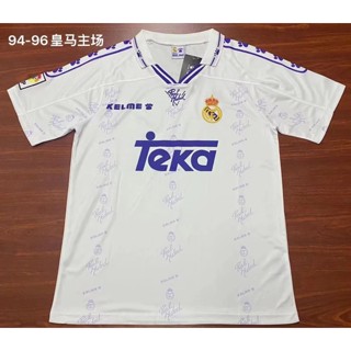 เสื้อกีฬาแขนสั้น ลายทีมฟุตบอล Real Madrid 94-96 สไตล์วินเทจ