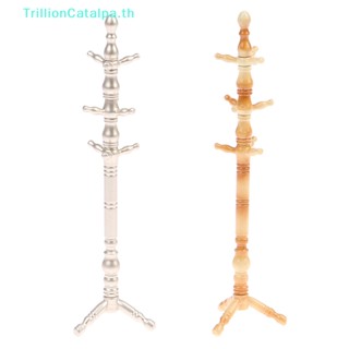 Trillioncatalpa ไม้แขวนเสื้อจิ๋ว 1:12 สําหรับตกแต่งบ้านตุ๊กตา TH