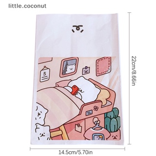 [little.coconut] ถุงกระดาษคราฟท์ ลายการ์ตูนน่ารัก สําหรับใส่ขนมหวาน เครื่องประดับ 5 ชิ้น