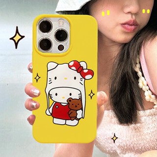 เคสโทรศัพท์มือถือ แบบนิ่ม ลายการ์ตูนคิตตี้ สําหรับ ไอโฟน 14pro 14promax 13 13pro 13promax 11 12 12pro 12promax XR XSMAX 7P 8P