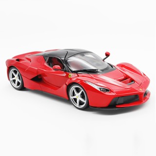 ใหม่ Bburago 1:24 Ferrari 70th LaFerrari Aperta Diecast โมเดลรถแข่ง สีดํา สีแดง ของเล่นสําหรับเด็กผู้ชาย ของขวัญวันเกิด