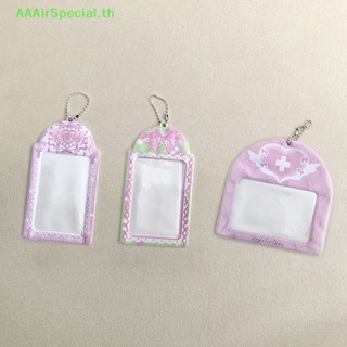 Aaairspecial ปลอกสวมการ์ดรูปภาพ ประดับโบว์ สีชมพู 3 นิ้ว
