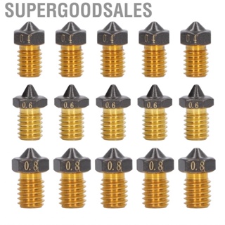 Supergoodsales Brass Print Nozzle  PTFE Coating 3D Printer Nozzles 5PCS M6 Thread for PLA ABS TPU Material