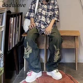 DaDulove💕 New American Ins High Street Hip Hop Jeans Niche High Waist Wide Leg Pants Large Size Trousers