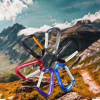  Sporting Fitness อลูมิเนียมอัลลอยด์ 5 ชิ้น Carabiners ปีนเขา 12KN (2697 ปอนด์) Heavy Duty D แหวน Carabiner คลิปสำหรับตั้งแคมป์เดินป่ากลางแจ้ง