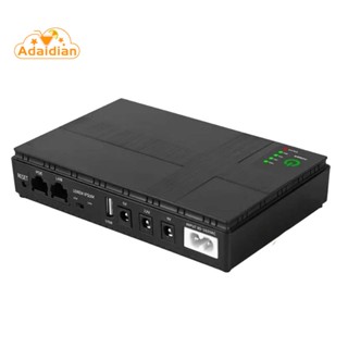 พาวเวอร์ซัพพลาย แบตเตอรี่สํารอง 5V 9V 12V UPS POE 10400MAh ขนาดเล็ก ปลั๊ก US สําหรับเราเตอร์กล้องวงจรปิด WiFi