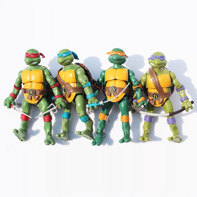 4 เต่านินจาพร้อมฐาน TMNT2012 รุ่น Joint Action Figures ตุ๊กตาภาพยนตร์รุ่นตัวเลขรุ่น