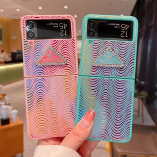 ใหม่ เคสโทรศัพท์มือถือ กันกระแทก พับได้ ไล่โทนสี หลากสี สําหรับ Samsung Galaxy Z Flip 5 Z Flip 4 5G Z Flip 3