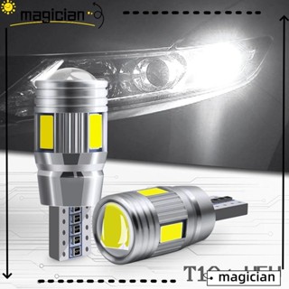 Mag หลอดไฟสัญญาณ 5W5 LED Bulb 5630 6SMD 12V 6000K T10 สําหรับรถยนต์ 2 ชิ้น